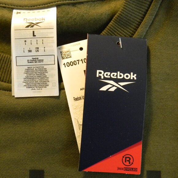 Reebok Spellout Logo Sweatshirt Mens Sz XL Green NWT - Picture 5 of 5